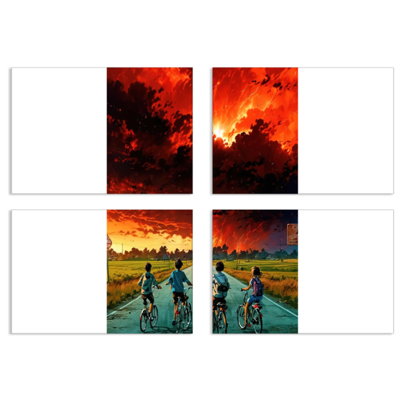 Магнитные фотопазлы 100 на 70 набор 4 штуки 