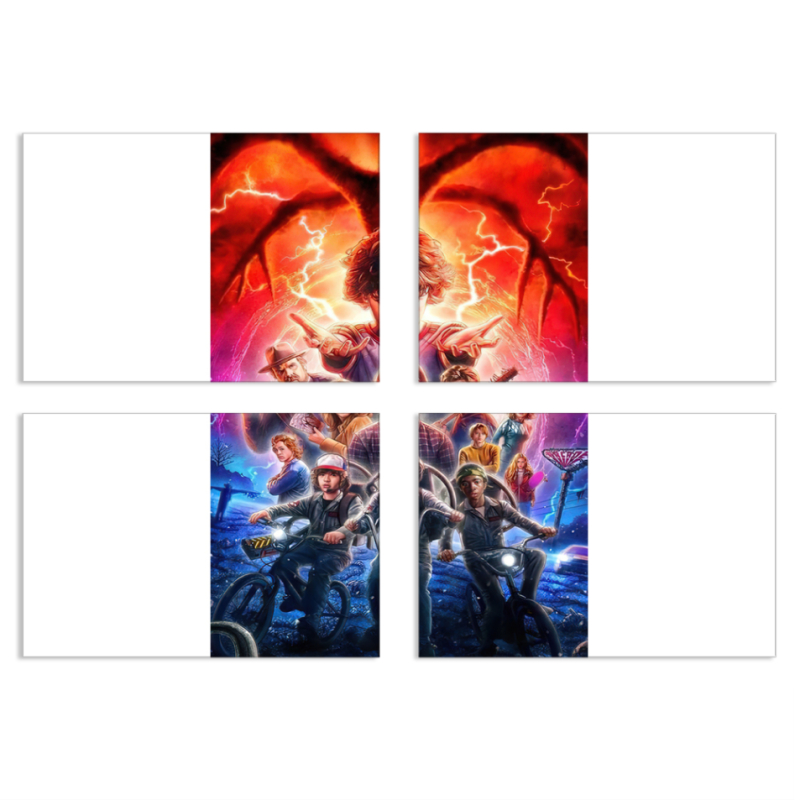 Магнитные фотопазлы 100 на 70 набор 4 штуки 