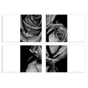 Магнитные фотопазлы 100 на 70 набор 4 штуки Black and White Roses