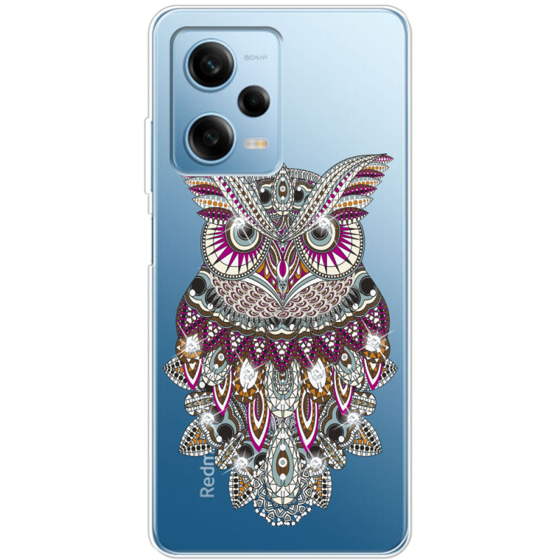 Чехол со стразами BoxFace Xiaomi Redmi Note 12 Pro 5G Owl