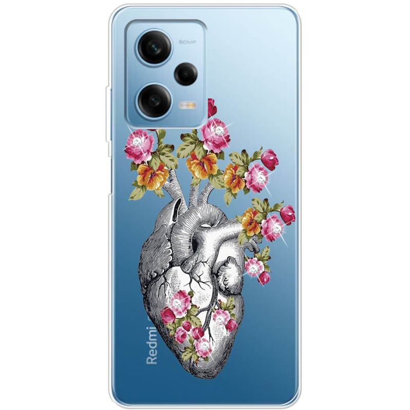 Чехол со стразами BoxFace Xiaomi Redmi Note 12 Pro 5G Heart