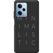 Черный чехол BoxFace Xiaomi Redmi Note 12 Pro 5G Minimalistic