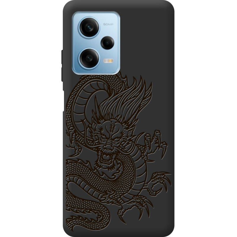 Черный чехол BoxFace Xiaomi Redmi Note 12 Pro 5G Chinese Dragon