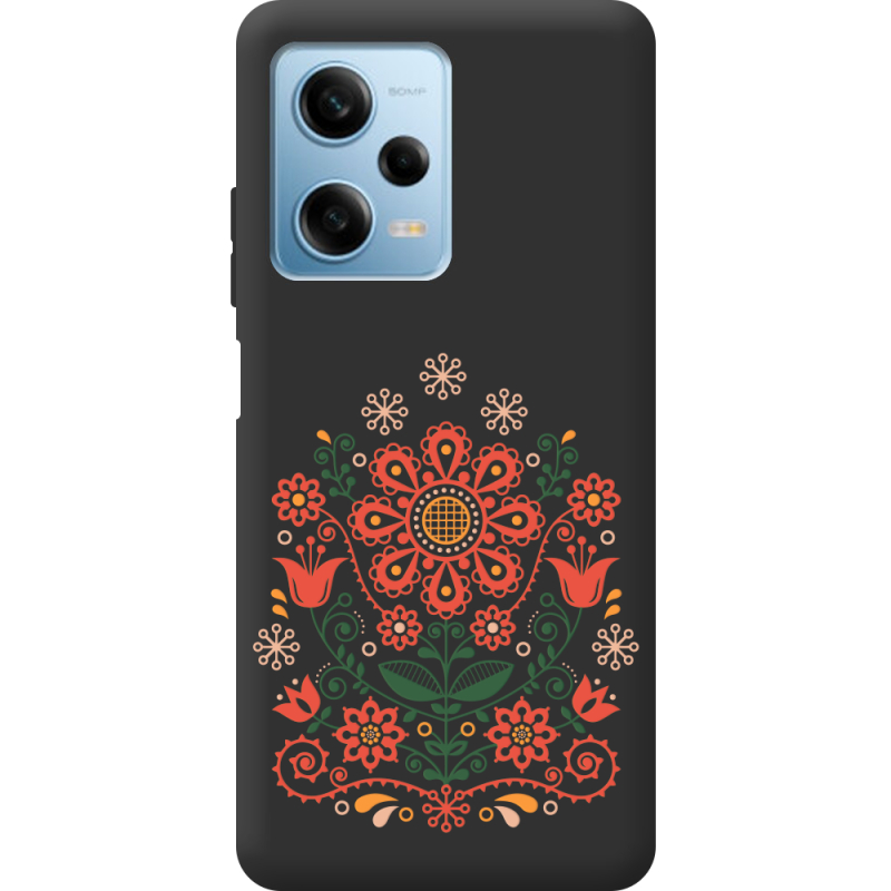 Черный чехол BoxFace Xiaomi Redmi Note 12 Pro 5G Ukrainian Ornament