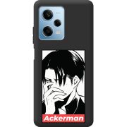 Черный чехол BoxFace Xiaomi Redmi Note 12 Pro 5G Attack On Titan - Ackerman
