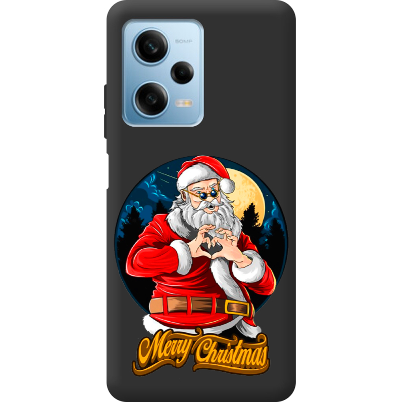 Черный чехол BoxFace Xiaomi Redmi Note 12 Pro 5G Cool Santa