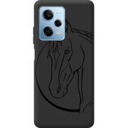 Черный чехол BoxFace Xiaomi Redmi Note 12 Pro 5G Horse