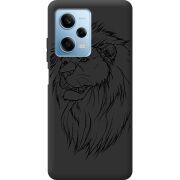 Черный чехол BoxFace Xiaomi Redmi Note 12 Pro 5G Lion