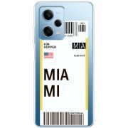 Прозрачный чехол BoxFace Xiaomi Redmi Note 12 Pro Plus 5G Ticket Miami