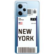 Прозрачный чехол BoxFace Xiaomi Redmi Note 12 Pro Plus 5G Ticket New York