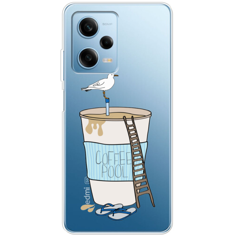 Прозрачный чехол BoxFace Xiaomi Redmi Note 12 Pro Plus 5G Segull in Cofee Pool