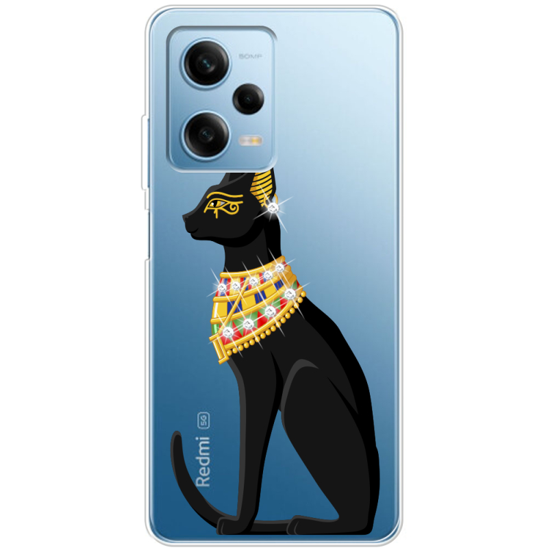 Чехол со стразами BoxFace Xiaomi Redmi Note 12 Pro Plus 5G Egipet Cat