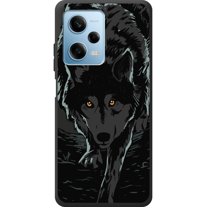 Черный чехол BoxFace Xiaomi Redmi Note 12 Pro Plus 5G Wolf