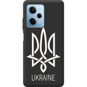 Черный чехол BoxFace Xiaomi Redmi Note 12 Pro Plus 5G Тризуб монограмма ukraine