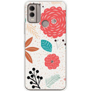 Чехол BoxFace Nokia C22 Line Flowers