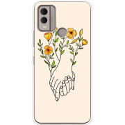 Чехол BoxFace Nokia C22 Flower Hands