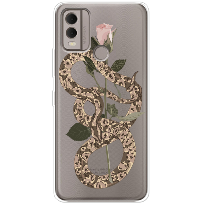 Прозрачный чехол BoxFace Nokia C22 Glamor Snake