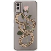 Прозрачный чехол BoxFace Nokia C22 Glamor Snake