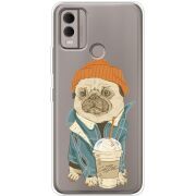 Прозрачный чехол BoxFace Nokia C22 Dog Coffeeman