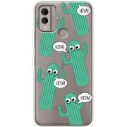 Прозрачный чехол BoxFace Nokia C22 с 3D-глазками HIYA