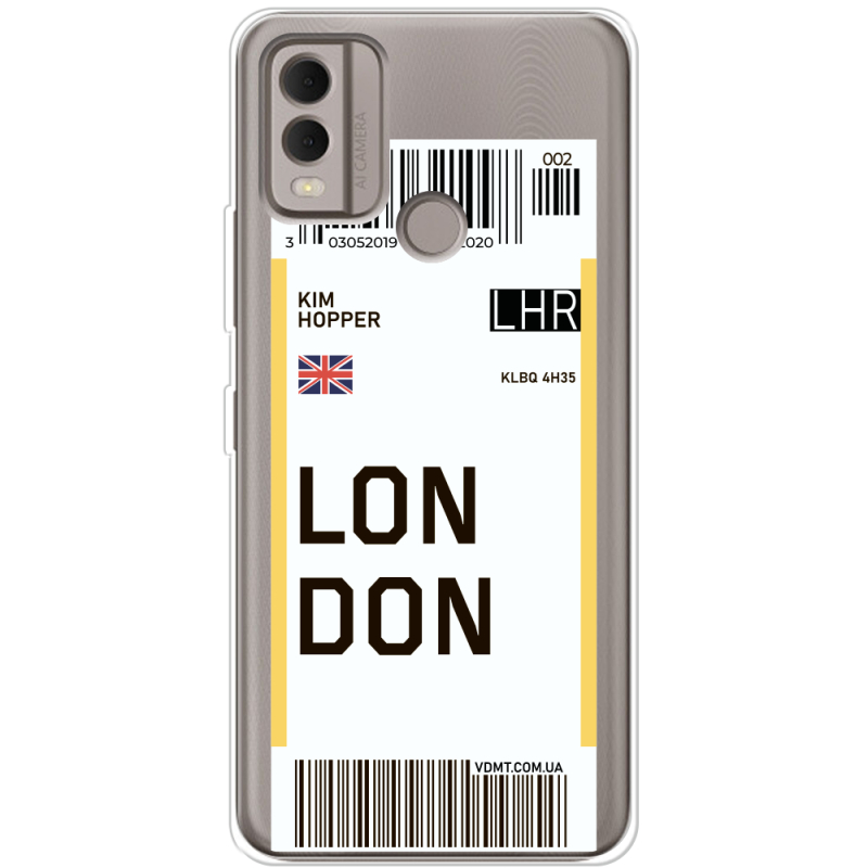 Прозрачный чехол BoxFace Nokia C22 Ticket London