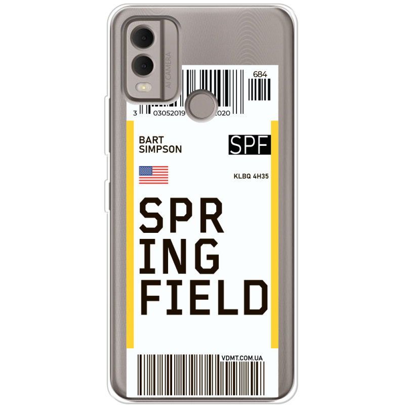 Прозрачный чехол BoxFace Nokia C22 Ticket Springfield