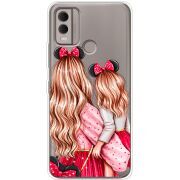 Прозрачный чехол BoxFace Nokia C22 Mouse Girls