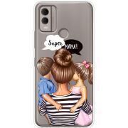 Прозрачный чехол BoxFace Nokia C22 Super Mama