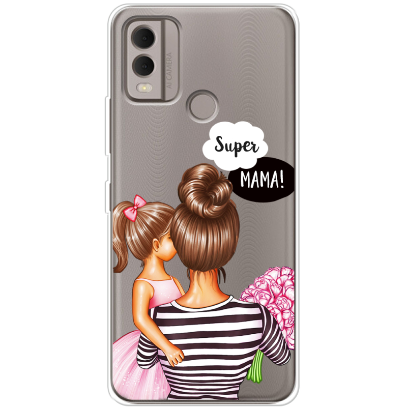 Прозрачный чехол BoxFace Nokia C22 Super Mama and Daughter