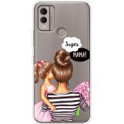 Прозрачный чехол BoxFace Nokia C22 Super Mama and Daughter