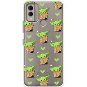 Прозрачный чехол BoxFace Nokia C22 Pattern Baby Yoda