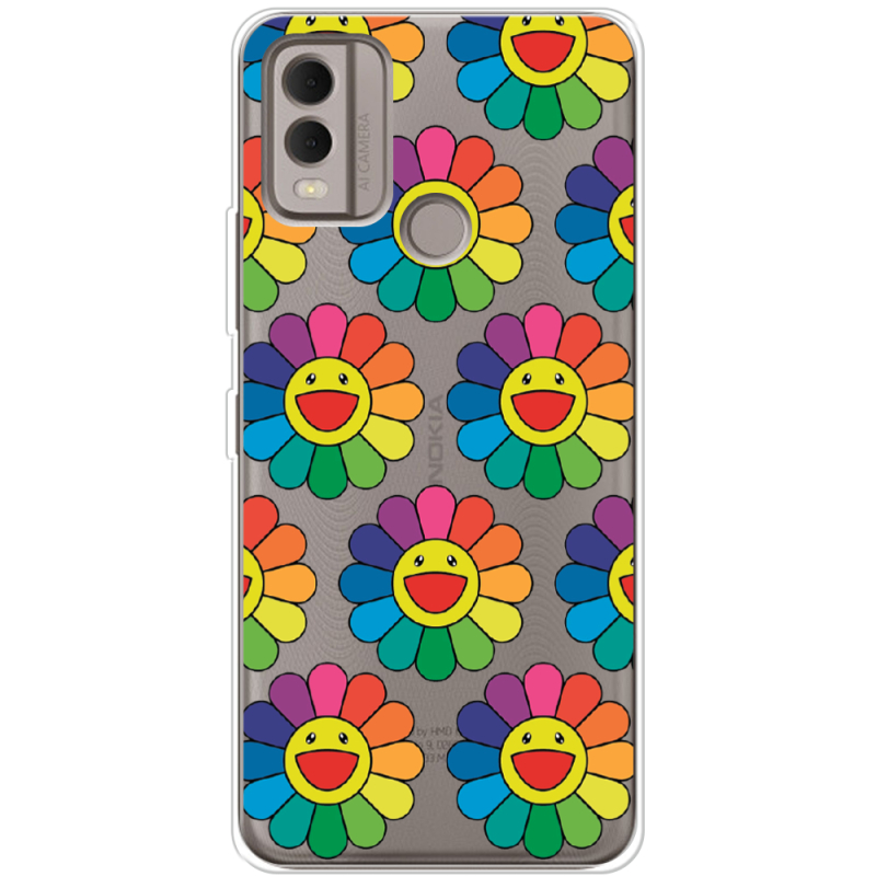 Прозрачный чехол BoxFace Nokia C22 Hippie Flowers