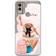 Прозрачный чехол BoxFace Nokia C22 Travel Girl