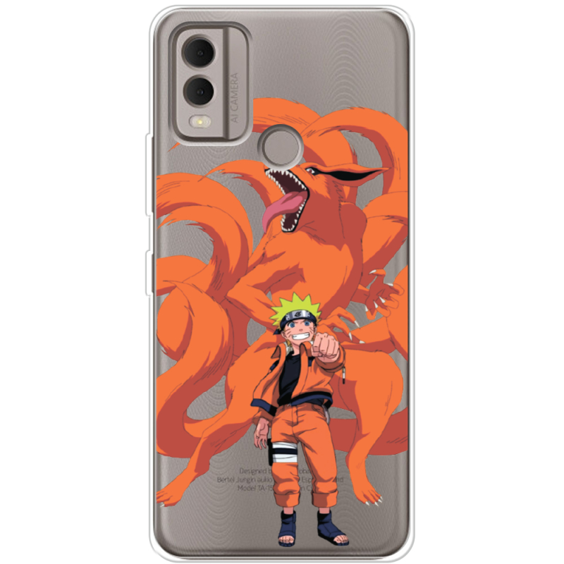 Прозрачный чехол BoxFace Nokia C22 Naruto and Kurama