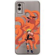 Прозрачный чехол BoxFace Nokia C22 Naruto and Kurama