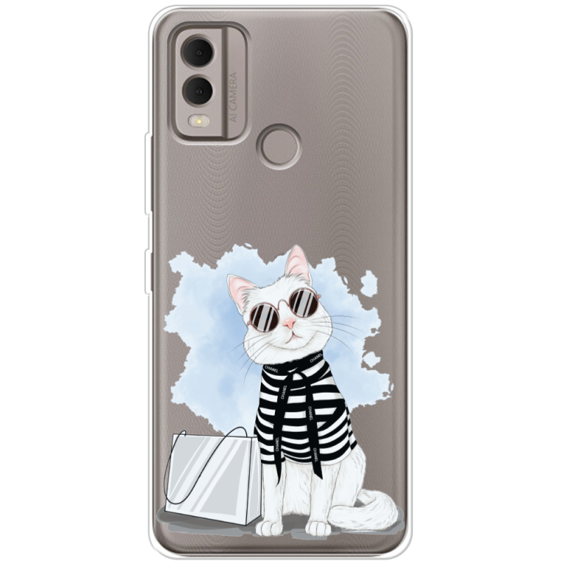 Прозрачный чехол BoxFace Nokia C22 Cat Style