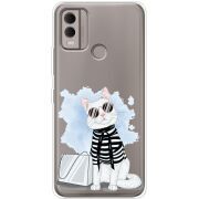 Прозрачный чехол BoxFace Nokia C22 Cat Style