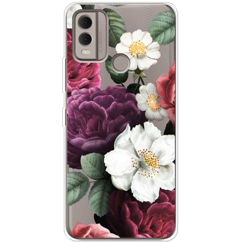 Прозрачный чехол BoxFace Nokia C22 Floral Dark Dreams