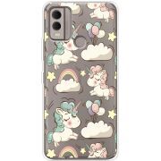 Прозрачный чехол BoxFace Nokia C22 Unicorns
