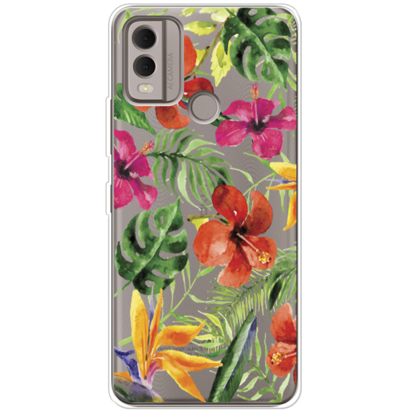 Прозрачный чехол BoxFace Nokia C22 Tropical Flowers