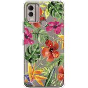 Прозрачный чехол BoxFace Nokia C22 Tropical Flowers