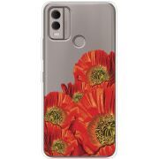 Прозрачный чехол BoxFace Nokia C22 Red Poppies