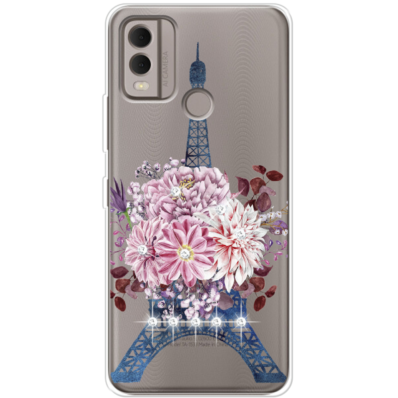 Чехол со стразами Nokia C22 Eiffel Tower