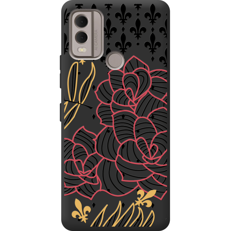 Черный чехол BoxFace Nokia C22 FranceFlowers