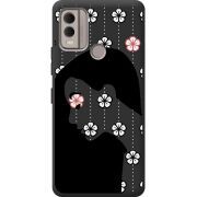 Черный чехол BoxFace Nokia C22 Flower Hair