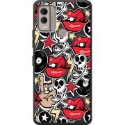 Черный чехол BoxFace Nokia C22 Rock Graffiti