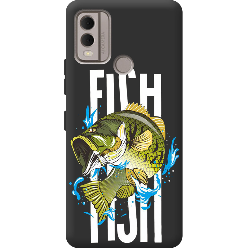 Черный чехол BoxFace Nokia C22 Fish