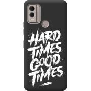 Черный чехол BoxFace Nokia C22 Hard Times Good Times