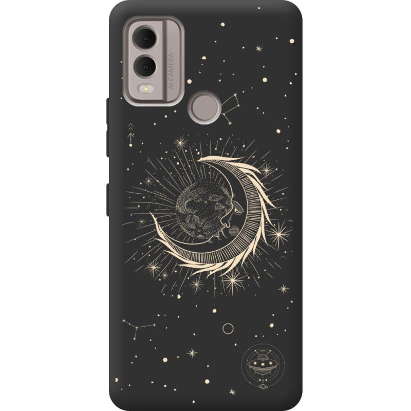 Черный чехол BoxFace Nokia C22 Moon