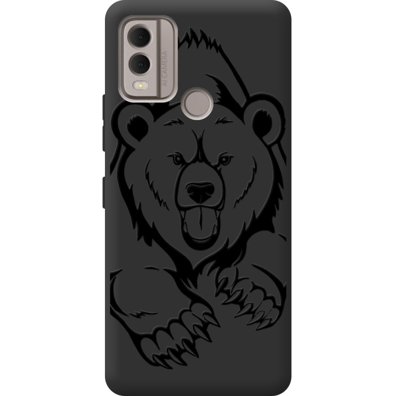 Черный чехол BoxFace Nokia C22 Grizzly Bear